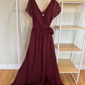 Revelry Deep Burgundy Maxi Dress